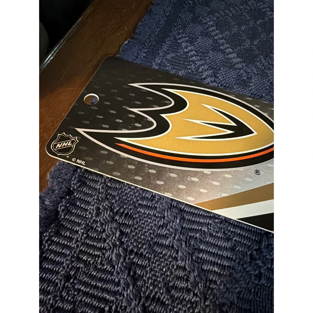 NHL Anaheim Ducks Street Sign Rico Industries HSN9401 Fan Cave Decor Black Gold